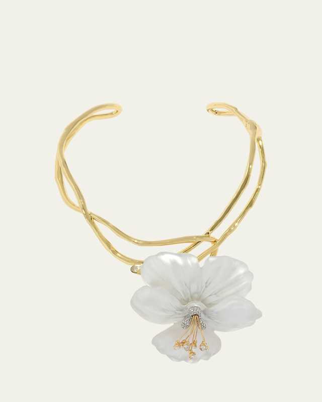 Pansy Lucite Vine Collar